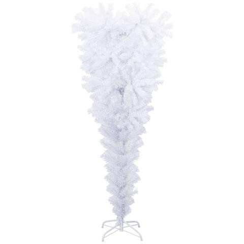 Albero Di Natale Artificiale Capovolto Con Base Bianco 120 Cm - Foto 7