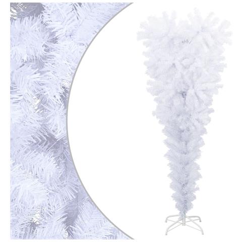 Albero Di Natale Artificiale Capovolto Con Base Bianco 120 Cm - Foto 1