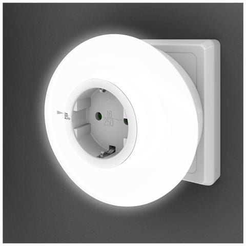 Luce Notturna A 3 Led Plug-in Con Sensore Crepuscolare Bianco Freddo - Foto 2