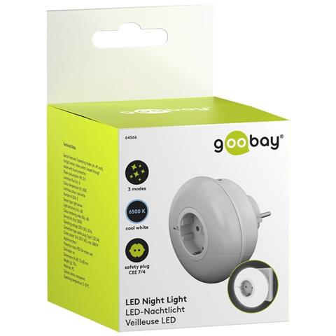 Luce Notturna A 3 Led Plug-in Con Sensore Crepuscolare Bianco Freddo - Foto 3