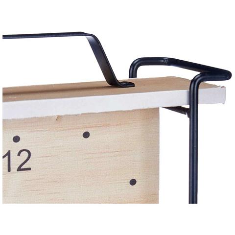 Orologio Da Tavolo Nero Metallo Legno Mdf 23 X 21 X 7 Cm (6 Unità) - Foto 2