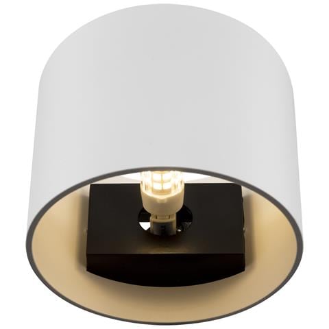 Applique Da Parete Moderno Rond Alluminio Bianco 1 Luce G9 50w - Foto 3