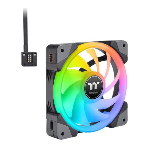 SWAFAN EX12 RGB PC Cooling Fan TT Premium Edition Case per computer Raffreddatore d'aria 12 cm Nero 3 pz - Foto 1