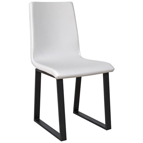 Sedia Baffy Gambe Antracite Cuscino Bianca 01 (tipo Tecno) - Foto 1