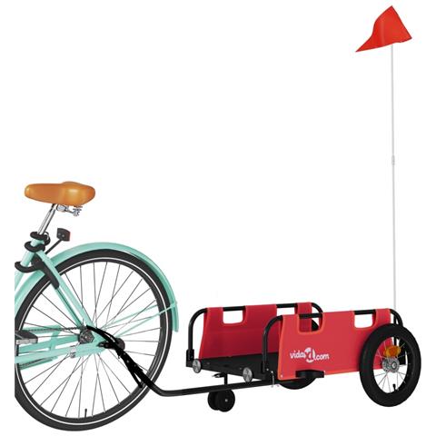 Rimorchio Da Bici Rosso Oxford E Ferro - Foto 3
