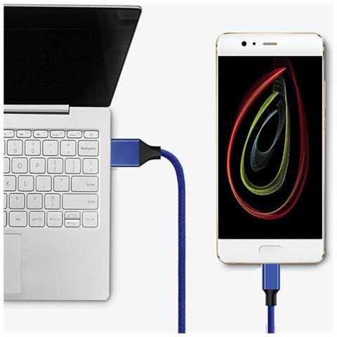 Cavo Da Usb A Usb Tipo C Blu 1,5 M Va0003 - Foto 2