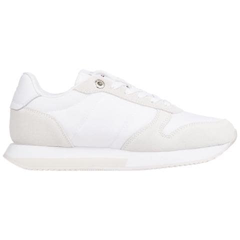 Runner With Webbing Sport Shoe Sneakers Pelle Scarpe Donna Bianco Eu 36, Fw0fw06948 Ybs - Foto 3