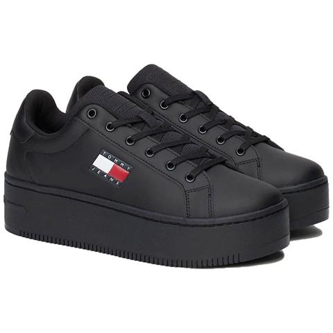 Flatform Leisure Sneakers Pelle Scarpe Donna Nero Eu 36, En0en02518 Bds - Foto 1