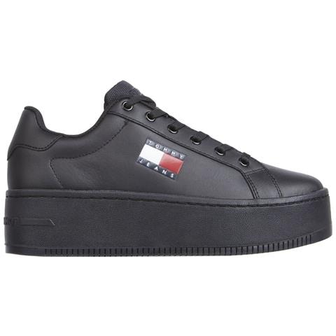 Flatform Leisure Sneakers Pelle Scarpe Donna Nero Eu 36, En0en02518 Bds - Foto 2