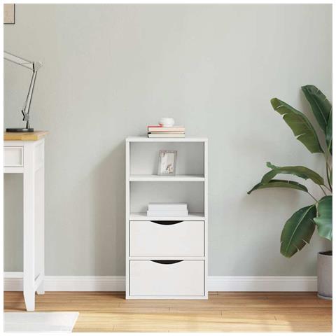 Armadietto Laterale Con Cassetti Odda Bianco 40x24x79 Cm - Foto 3