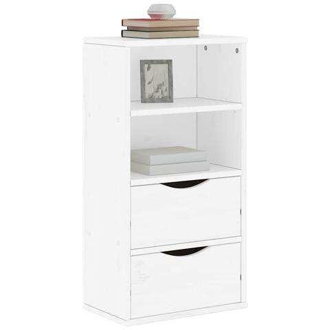 Armadietto Laterale Con Cassetti Odda Bianco 40x24x79 Cm - Foto 1