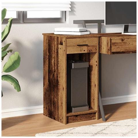 Supporto Per Computer A Torre Con Cassetto Antico 35x45x77 Cm - Foto 3