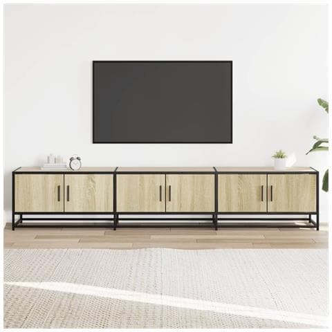 Mobile Per Tv Rovere Sonoma 210x35x41 Cm In Truciolato - Foto 3