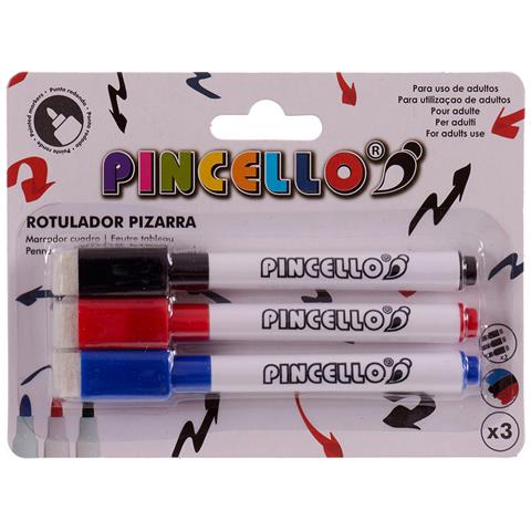 Set 3 Pennarelli Copri Gomma 3 Col 1,5x11x14 Cm. Colore: Multicolore - Foto 2