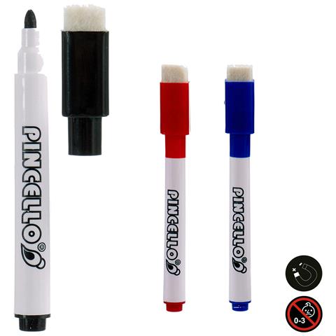 Set 3 Pennarelli Copri Gomma 3 Col 1,5x11x14 Cm. Colore: Multicolore - Foto 1