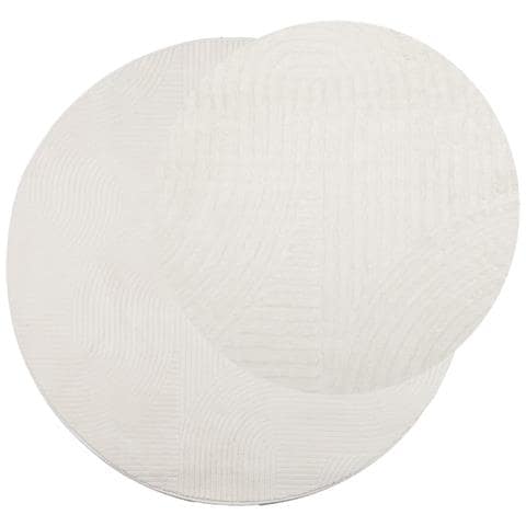 Tappeto Iza A Pelo Corto Con Aspetto Scandinavo Crema 160 Cm - Foto 3