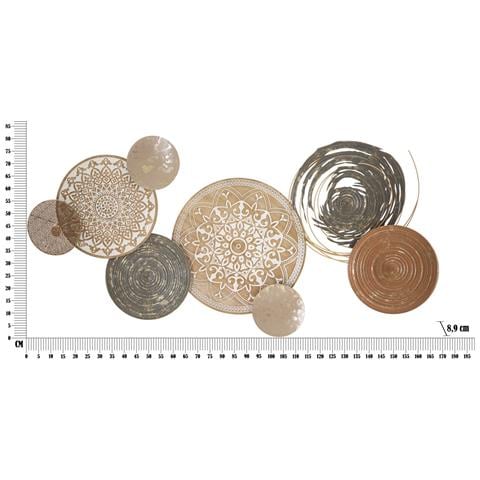 Decorazione In Metallo 3d Cerchi 16 - Multicolore - Metallo - 167,6x8,9x80,6 Cm - Foto 6