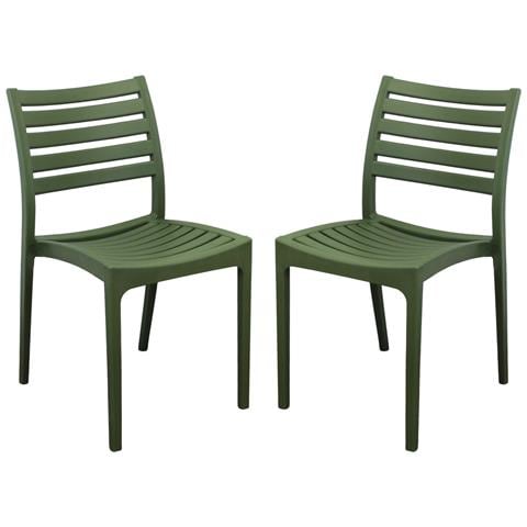 Zule - Set 2 Sedie Polipropilene Impilabile - Foto 1