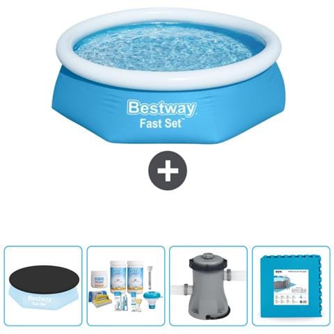 Piscina Fuori Terra - In Giro - 244x61 Cm - Blu - Include Accessori Coordinati Cb2 - Foto 1