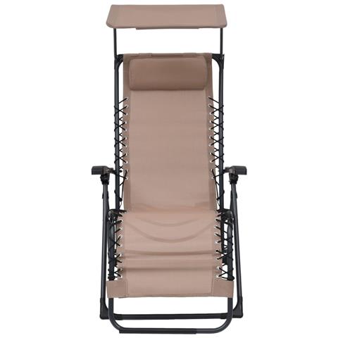 Sdraio Pieghevole In Textilene Tortora - Foto 1