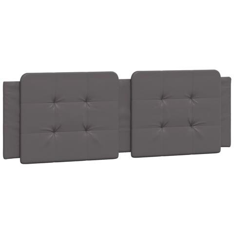 Cuscino Testiera Zadar Grigio 160 Cm In Similpelle - Foto 1