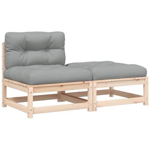 Lusso Casadino - Divano Da Giardino Senza Braccioli Con Cuscini E Poggiapiedi - Foto 1