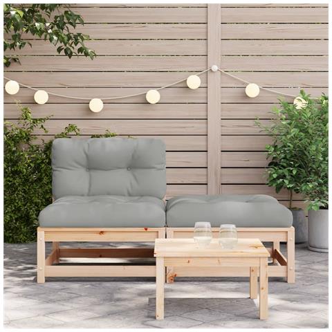 Lusso Casadino - Divano Da Giardino Senza Braccioli Con Cuscini E Poggiapiedi - Foto 2