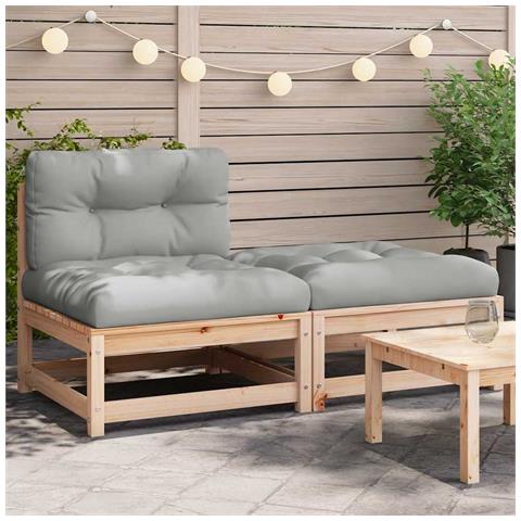 Lusso Casadino - Divano Da Giardino Senza Braccioli Con Cuscini E Poggiapiedi - Foto 8