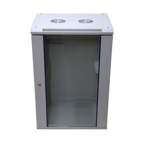 Extralink Armadio per montaggio su rack 15U 600x450 Grigio montaggio a parete, Da parete, 15U, 300 kg, Lucchetti, Grigio - Foto 5