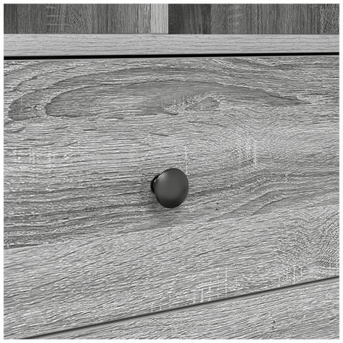 Scrivania con Archivio Grigio Sonoma Legno Ingegnerizzato - Foto 9