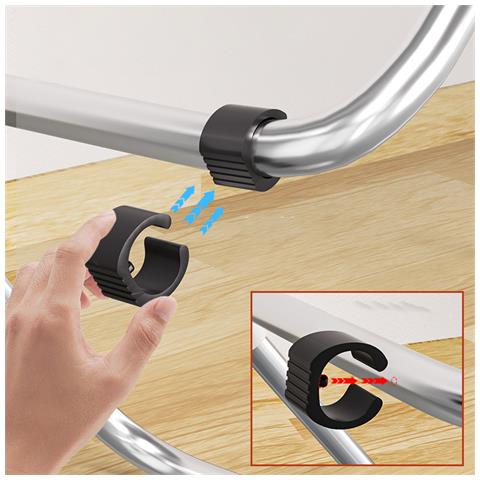 10 Pezzi Di Cuscinetti Per Gambe Di Mobili A Forma Di Arco Black L - Foto 4