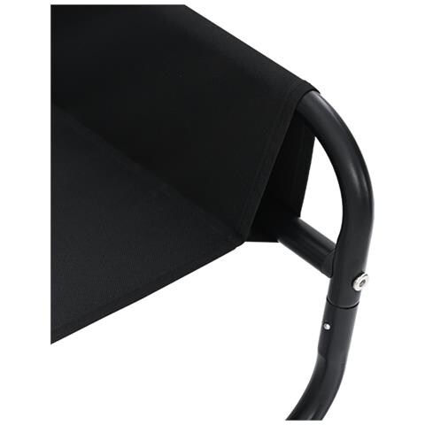 Letto Rialzato per Cani Nero in Tessuto e Metallo - Foto 9