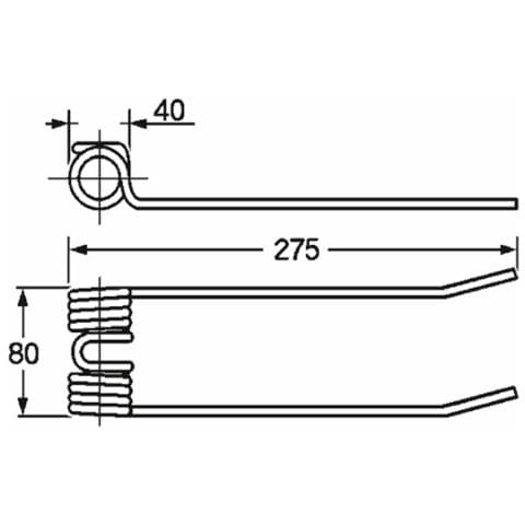 Dente Ranghinatore Punte Piegate Repossi Filo 5,8 Confezione Da 10 Pezzi - Foto 1
