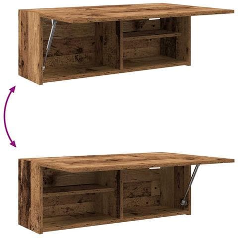 Mobile da Bagno Legno Antico 80x25x30 cm in Truciolato - Foto 9