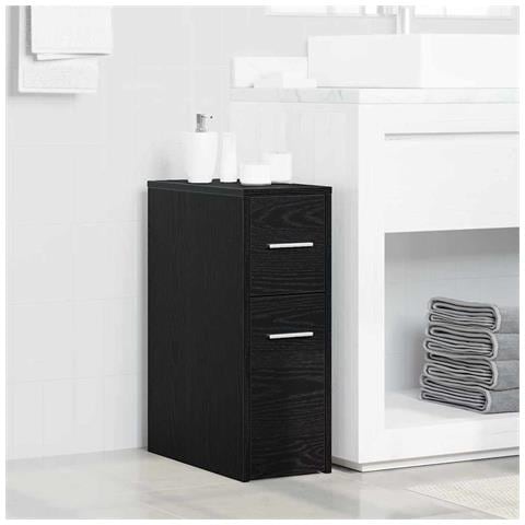 Mobile da bagno slim Rovere nero 22 x 44 x 61.5 cm - Foto 2