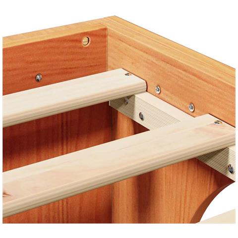 Struttura del letto Cera marrone 207 x 97 x 30 cm - Foto 9