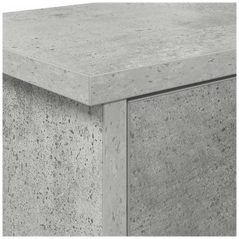 Appendiabiti a muro con porta Grigio cemento 50 x 20 x 30 cm - Foto 9