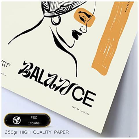 Set Di 6 Stampe Stampe Artistiche In Stile Schizzo Con Inchiostro Nero Per L'interior Design A3 & A4 Telaio In Legno Chiaro - Foto 1