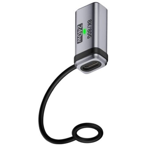 Adattatore Da Usb-c Femmina A Femmina 240w, 120gbps, Supporta 16k@ 60hz (confezione Da 2) Silver - Foto 2