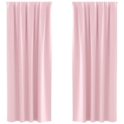 Tende con tende 2 pcs Rosa Baby Poliestere - Foto 1