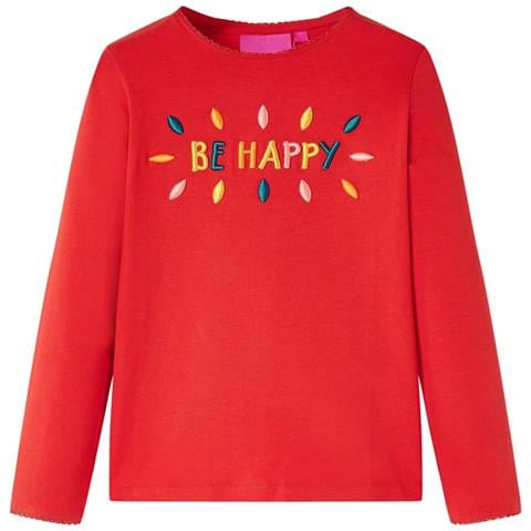 Maglietta per Bambini a Maniche Lunghe Rossa 104 - Foto 1