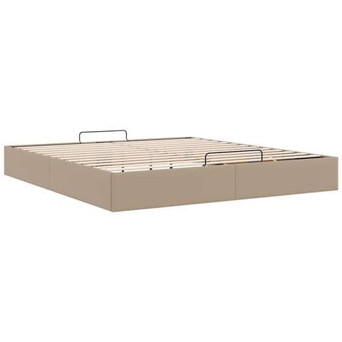 Struttura Letto Pouf senza Materasso 160x200 cm Similpelle - Foto 9