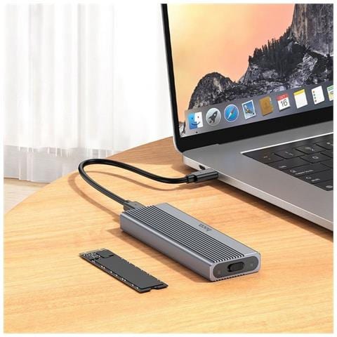 Hoco Contenitore Per M.2 Nvme Ssd Pen Drive Chiavetta Usb-c Fino A 4 Tb In Alluminio - Foto 2