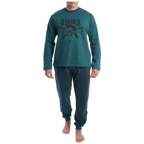 Pigiama Invernale Da Uomo In Cotone Felpato Klp6 - Foto 1