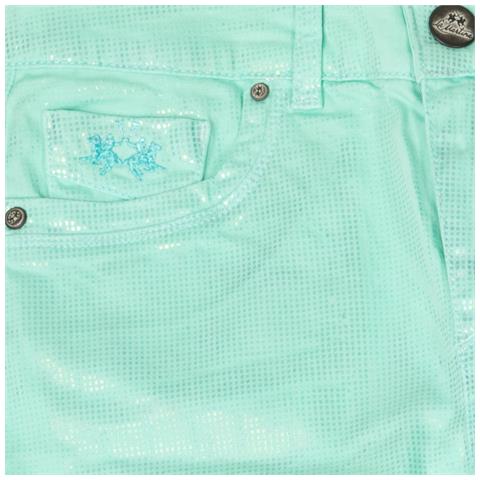 Pantaloni Lucidi Elasticizzati Con Basso Con Taglio Skinny Jwt010 Donna - Foto 2