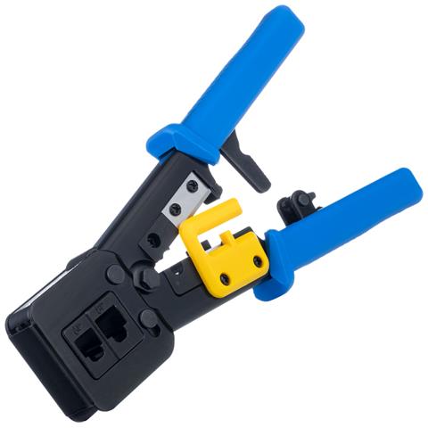 Pinza Crimpatrice Passante Per Rj45 / Rj12 / Rj11 - | Design Ergonomico, Materiale In Abs, Lunghezza 240 Mm | Strumento Professionale Per Reti - Foto 8