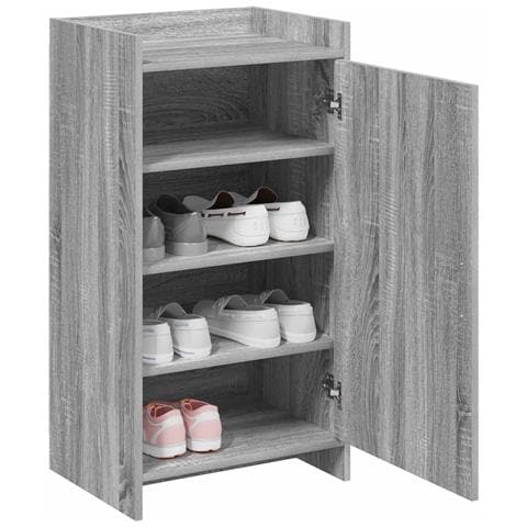 Mobile per scarpe con porta Sonoma grigio 48 x 36 x 92 cm - Foto 2