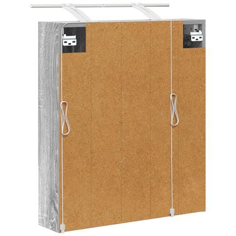 Mobiletto per specchio da bagno Grigio Sonoma 60 x 14.5 x 70 cm - Foto 9