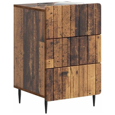 Armadio da Notte con cassetto Legno antico 43x 41 x 68 cm - Foto 2