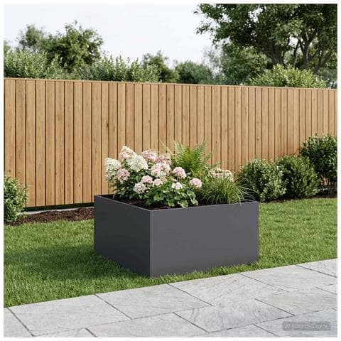 Vaso da giardino Antracite 80 x 80 x 40 cm - Foto 2